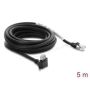 Delock GigE Kamera Kabel RJ45 Stecker 90° gewinkelt mit Schrauben, Steckerlänge 28 mm zu RJ45 Stecker Cat.6 S/FTP 3 m schwarz (8 (80964) thumbnail