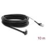 Delock GigE Kamera Kabel RJ45 Stecker 90° gewinkelt mit Schrauben, Steckerlänge 28 mm zu RJ45 Stecker Cat.6 S/FTP 10 m schwarz ( (80966) thumbnail