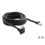Delock GigE Kamera Kabel RJ45 Stecker 90° gewinkelt mit Schrauben, Steckerlänge 28 mm zu RJ45 Stecker Cat.6 S/FTP 4 m schwarz (8 (80967) thumbnail
