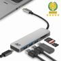 ACT AC7050 3-Poorts USB-C 3.2 Gen1 (USB 3.0) Hub met kaartlezer en PD Pass-Through poort (AC7050) thumbnail
