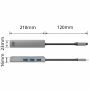 ACT AC7055 3-Poorts USB-C 3.2 (USB 3.0) Hub met Gigabit ethernet poort (AC7055) thumbnail