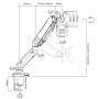 ACT Monitorarm office met gasveer, 1 scherm (AC8311) thumbnail