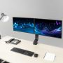 ACT Monitorarm office, crossbar, 2 schermen, eenvoudig in hoogte verstelbaar (AC8322) thumbnail