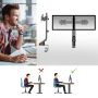 ACT Monitorarm office, crossbar, 2 schermen, eenvoudig in hoogte verstelbaar (AC8322) thumbnail