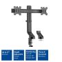 ACT Monitorarm office, crossbar, 2 schermen, eenvoudig in hoogte verstelbaar (AC8322) thumbnail