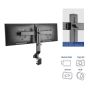 ACT Monitorarm office, crossbar, 2 schermen, eenvoudig in hoogte verstelbaar (AC8322) thumbnail