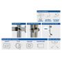 ACT Monitorarm office, crossbar, 2 schermen, eenvoudig in hoogte verstelbaar (AC8322) thumbnail