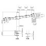 ACT Monitorarm office solid pro, 2 schermen (AC8326) thumbnail