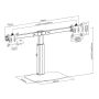 ACT Monitorarm office, op voet met gasveer, crossbar, 2 schermen (AC8332) thumbnail