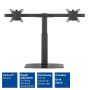 ACT Monitorarm office, op voet met gasveer, crossbar, 2 schermen (AC8332) thumbnail
