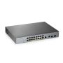 Zyxel GS1350-18HP-EU0101F netwerk-switch Managed L2 Gigabit Ethernet (10/100/1000) Power over Ethernet (PoE) Grijs (GS1350-18HP-EU0101F) thumbnail