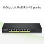 Zyxel GS1915-8EP Managed L2 Gigabit Ethernet (10/100/1000) Power over Ethernet (PoE) Zwart (GS1915-8EP-EU0101F) thumbnail