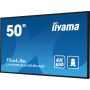 iiyama LH5054UHS-B1AG beeldkrant Digitale signage flatscreen 125,7 cm (49.5") LCD Wifi 500 cd/m² 4K Ultra HD Zwart Type processor Android 11 24/7 (LH5054UHS-B1AG) thumbnail