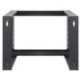 Intellinet 19" open frame rack voor wandmontage, 6U, scharnierend voorframe, 2-post uitvoering, diepte 17,7", bouwpakket, zwart RAL 9004 (716178) thumbnail