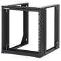 Intellinet 19" open frame rack voor wandmontage, 9U, scharnierend voorframe, 2-post uitvoering, diepte 17,7", bouwpakket, zwart RAL 9004 (716185) thumbnail