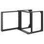 Intellinet 19" open frame rack voor wandmontage, 9U, scharnierend voorframe, 2-post uitvoering, diepte 17,7", bouwpakket, zwart RAL 9004 (716185) thumbnail