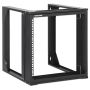 Intellinet 19" open frame rack voor wandmontage, 9U, scharnierend voorframe, 2-post uitvoering, diepte 17,7", bouwpakket, zwart RAL 9004 (716185) thumbnail