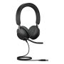 Jabra Evolve2 40 SE Headset Bedraad Hoofdband Oproepen/muziek USB Type-C / USB Type-A Zwart (24189-999-999) thumbnail