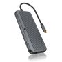 ICY BOX IB-DK4060-CPD notebook dock & poortreplicator Bedraad USB 3.2 Gen 1 (3.1 Gen 1) Type-C Zwart, Grijs (IB-DK4060-CPD) thumbnail