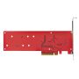 StarTech.com Dual M.2 PCI Express SSD Adapter Kaart, PCIe x8 / x16 naar Dual NVMe of AHCI M.2 SSDs, M2 PCIe Adapter, PCI Express 4.0, 7.8GBps/Schijf, PCIe Bifurcatie Vereist, Windows/Linux Compatibel (DUAL-M2-PCIE-CARD-B) thumbnail