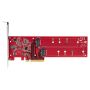 StarTech.com Dual M.2 PCI Express SSD Adapter Kaart, PCIe x8 / x16 naar Dual NVMe of AHCI M.2 SSDs, M2 PCIe Adapter, PCI Express 4.0, 7.8GBps/Schijf, PCIe Bifurcatie Vereist, Windows/Linux Compatibel (DUAL-M2-PCIE-CARD-B) thumbnail
