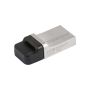 Transcend JetFlash 880 OTG 32GB USB flash drive USB Type-A / Micro-USB 3.2 Gen 1 (3.1 Gen 1) Zwart, Zilver (TS32GJF880S) thumbnail