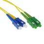 ACT SC/APC8 - SC/PC 9/125um OS1 DUPLEX (FOSCCD-*M-A-10M) 10m Glasvezel kabel Geel (RL3810) thumbnail