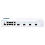 QNAP QSW-M408S netwerk-switch Managed L2 Gigabit Ethernet (10/100/1000) Wit (QSW-M408S) thumbnail