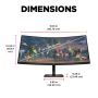 HP OMEN by HP 34c 86,4 cm (34") 3440 x 1440 Pixels Wide Quad HD LED Zwart (780K8AA#ABB) thumbnail