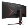 AOC G2 CU34G2X/BK computer monitor 86,4 cm (34") 3440 x 1440 Pixels Quad HD LED Zwart, Rood (CU34G2X/BK) thumbnail