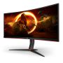 AOC G2 CU34G2X/BK computer monitor 86,4 cm (34") 3440 x 1440 Pixels Quad HD LED Zwart, Rood (CU34G2X/BK) thumbnail