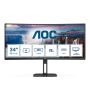 AOC V5 CU34V5C 86,4 cm (34") 3440 x 1440 Pixels Wide Quad HD LED Zwart (CU34V5C/BK) thumbnail
