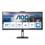AOC V5 CU34V5CW 86,4 cm (34") 3440 x 1440 Pixels Wide Quad HD LED Zwart (CU34V5CW/BK) thumbnail