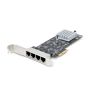 StarTech.com 4-Port 2.5Gbps NBASE-T PCIe Netwerkkaart, Intel I225-V, Quad-Port Computer Ethernet Adapter, Multi-Gigabit NIC, PCI Express Server LAN Kaart, Desktop Ethernet Interface (PR42GI-NETWORK-CARD) thumbnail