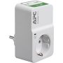 APC PM1WU2-GR Tussenstekker met overspanningsbeveiliging 3680W 1x stopcontact + 2x USB (PM1WU2-GR) thumbnail