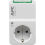 APC PM1WU2-GR Tussenstekker met overspanningsbeveiliging 3680W 1x stopcontact + 2x USB (PM1WU2-GR) thumbnail