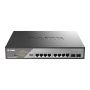D-Link DSS-200G-10MPP netwerk-switch Managed L2 Gigabit Ethernet (10/100/1000) Power over Ethernet (PoE) 1U Zwart, Grijs (DSS-200G-10MPP/E) thumbnail