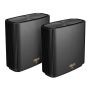 ASUS ZenWiFi AX (XT9) AX7800 1er Pack Schwarz Tri-band (2.4 GHz / 5 GHz / 5 GHz) Wi-Fi 6 (802.11ax) Zwart 4 Intern (90IG0740-MO3B50) thumbnail