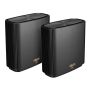 ASUS ZenWiFi AX (XT9) AX7800 1er Pack Schwarz Tri-band (2.4 GHz / 5 GHz / 5 GHz) Wi-Fi 6 (802.11ax) Zwart 4 Intern (90IG0740-MO3B50) thumbnail