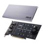 ASUS HYPER M.2 X16 CARD V2 interfacekaart/-adapter Intern (90MC06P0-M0EAY0) thumbnail