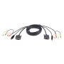 ATEN 1.8M USB DVI-D Enkelvoudige Link KVM Kabel (2L-7D02U) thumbnail