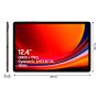 Samsung Galaxy Tab S9+ SM-X810N 256 GB 31,5 cm (12.4") Qualcomm Snapdragon 12 GB Wi-Fi 6 (802.11ax) Android 13 Grafiet (SM-X810NZAAEUB) thumbnail