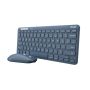 Trust Lyra toetsenbord Inclusief muis RF-draadloos + Bluetooth QWERTY Amerikaans Engels Blauw (24937) thumbnail