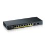 Zyxel GS1900-10HP Managed L2 Gigabit Ethernet (10/100/1000) Power over Ethernet (PoE) Zwart (GS1900-10HPEU0102F) thumbnail