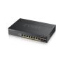 Zyxel GS1920-8HPV2 Managed Gigabit Ethernet (10/100/1000) Power over Ethernet (PoE) Zwart (GS1920-8HPV2-EU010) thumbnail