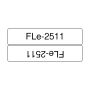Brother FLe-2511 labelprinter-tape Zwart op wit (FLE2511) thumbnail