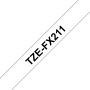 Brother TZE-FX211 labelprinter-tape Zwart op wit (TZE-FX211) thumbnail