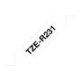 Brother TZE-R231 labelprinter-tape Zwart op wit (TZER231) thumbnail