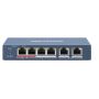 Hikvision DS-3E0106HP-E netwerk-switch Unmanaged Fast Ethernet (10/100) Power over Ethernet (PoE) Blauw (301801345) thumbnail
