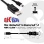 CLUB3D Mini DisplayPort naar DisplayPort 1.4 HBR3 8K60Hz Kabel, 2 Meter (CAC-1115) thumbnail